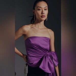 Anthropologie x ATSU Strapless Bow Top